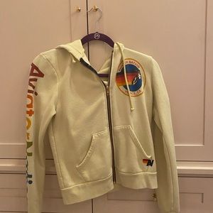 Yellow Aviator Nation Zip Up
